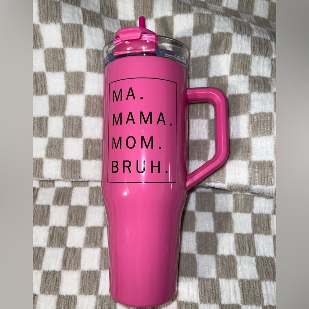 Pink Travel Mug with Handle